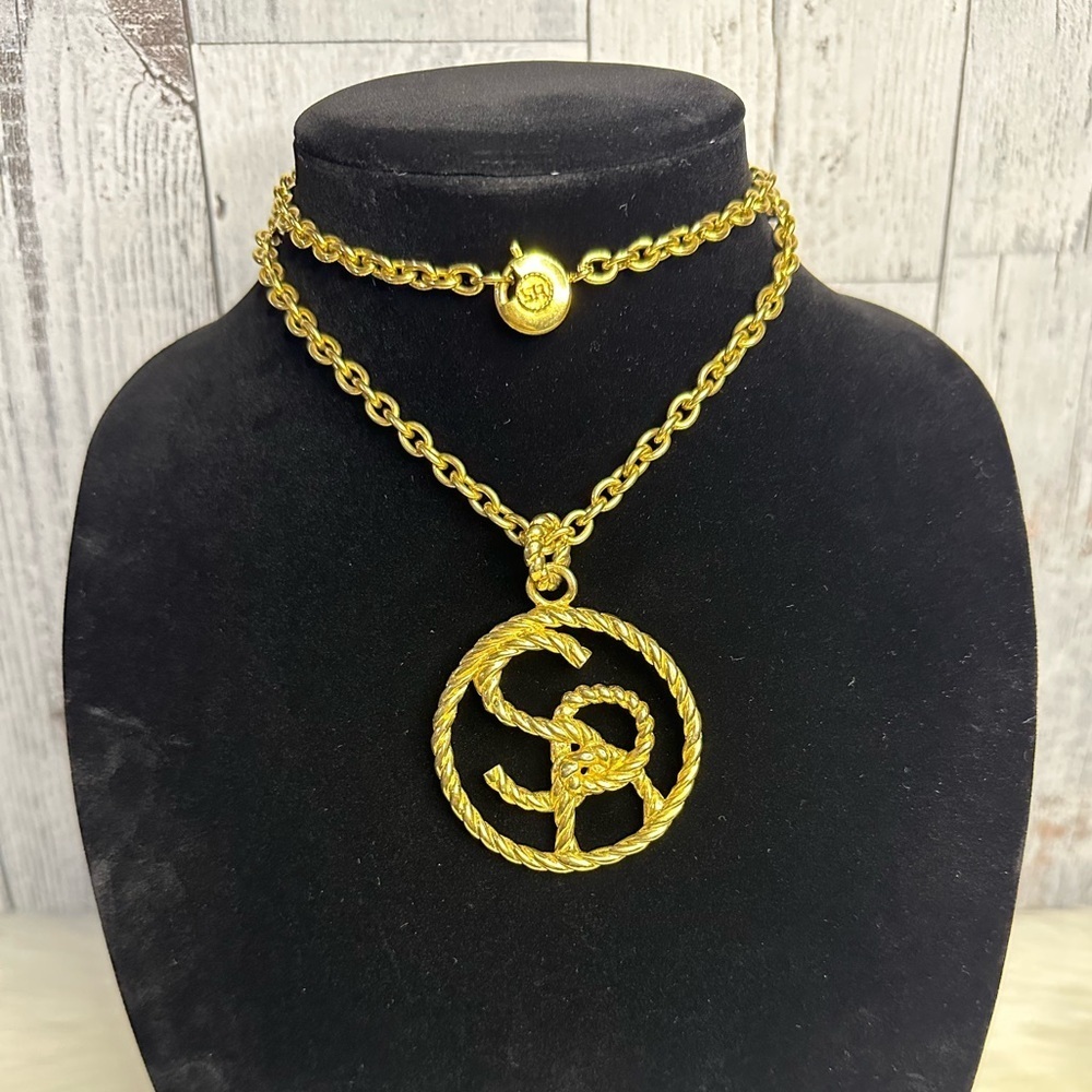 SONIA RYKIEL statement necklace in electroplated gold